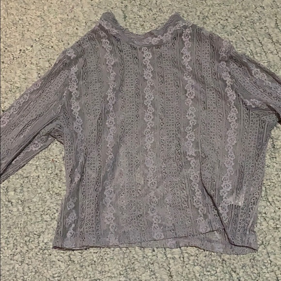 mock neck lace shirt - Picture 1 of 2